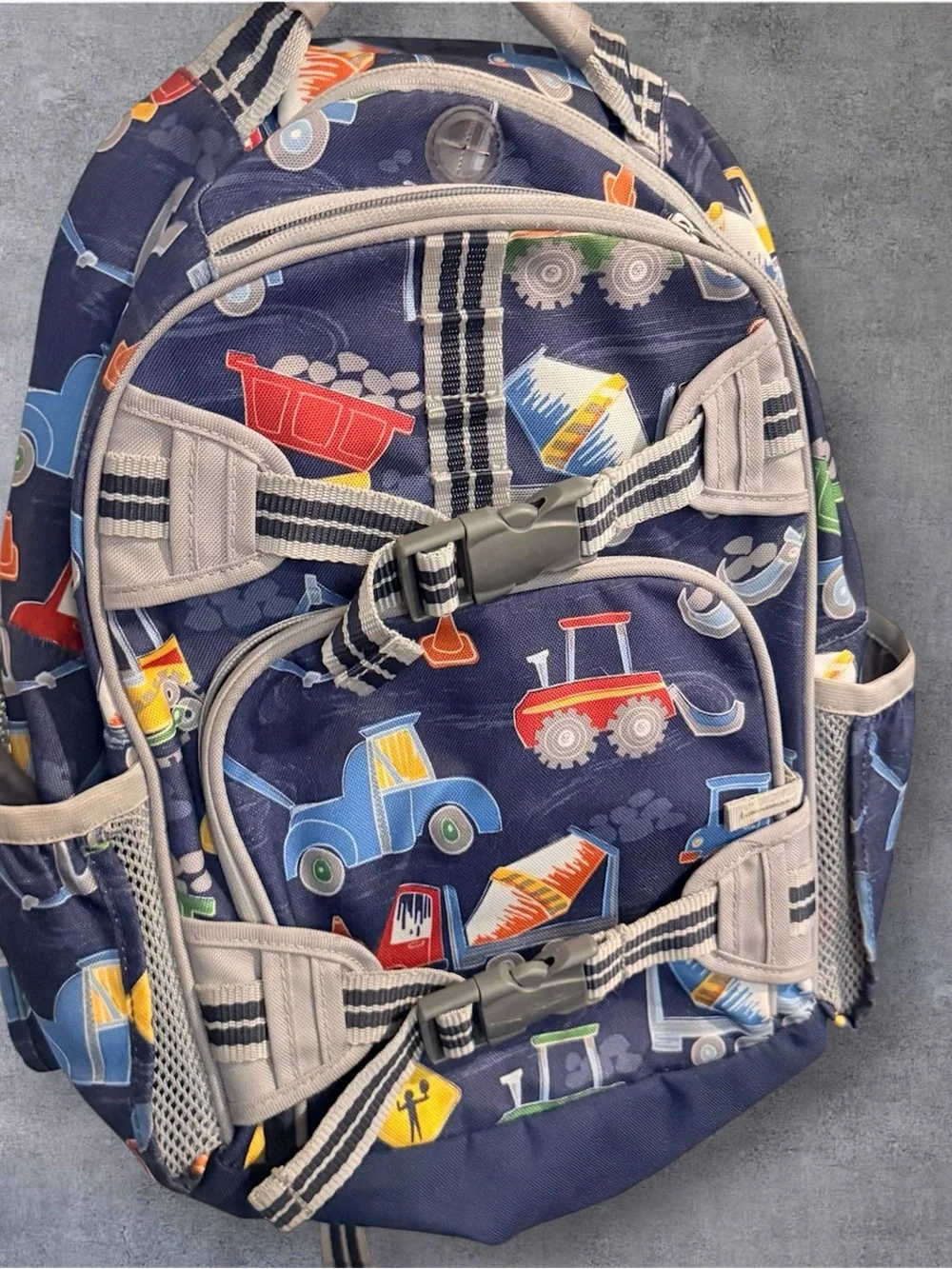 Pottery Barn Dump Trucks Backpack